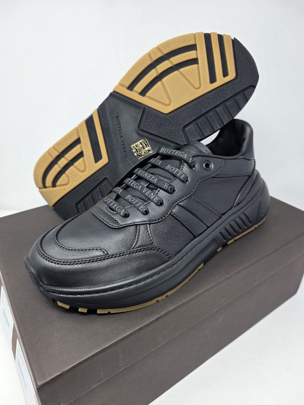 Bottega Veneta EU 41.5 US 8 8.5 Speedster Sneakers Race Black Gum Athletic $860